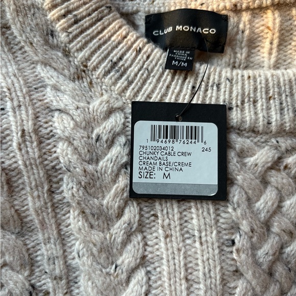 Club Monaco Chunky Cable Crew - Picture 5 of 7